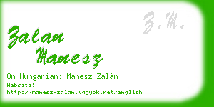 zalan manesz business card